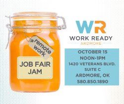 Job Fair Jam, Remote Work, October 15, 12-1pm